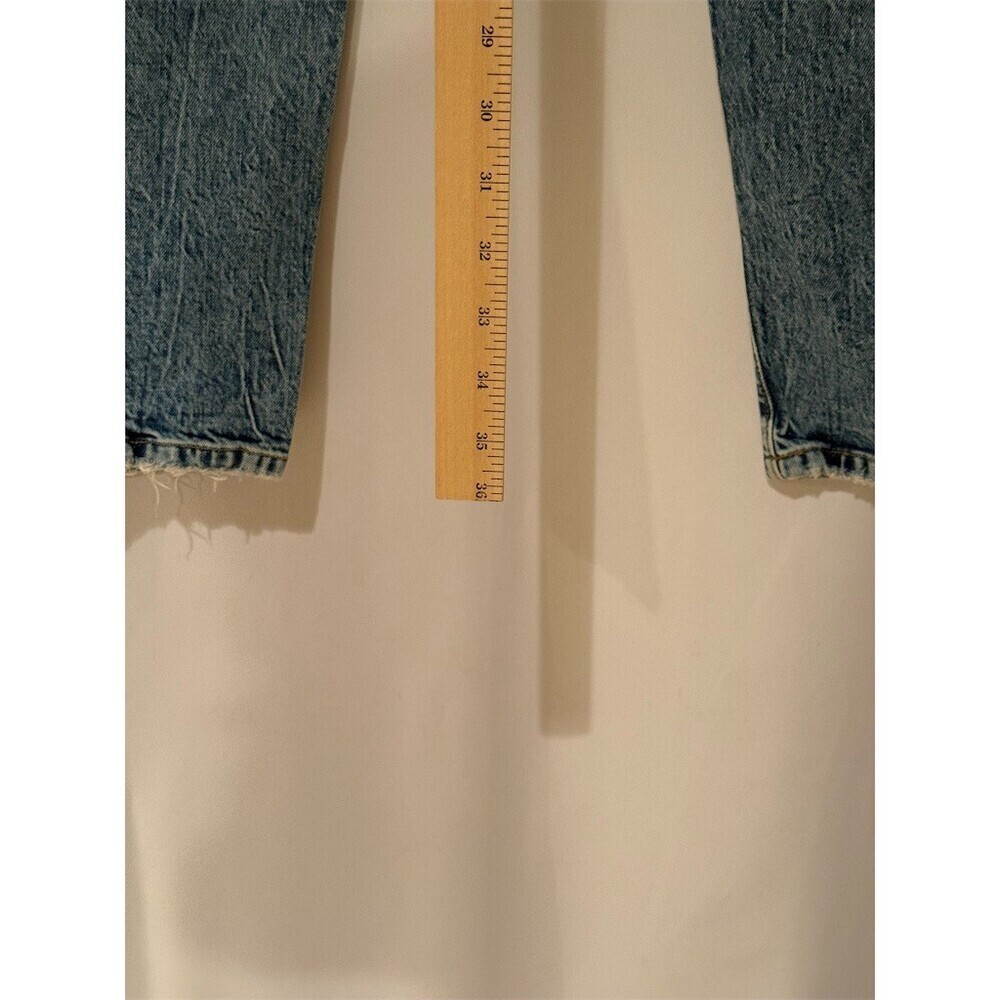 LOFT Mom Jeans Womens Size 30 Light Wash High Rise Distressed Ripped Knee - Picture 9 of 13